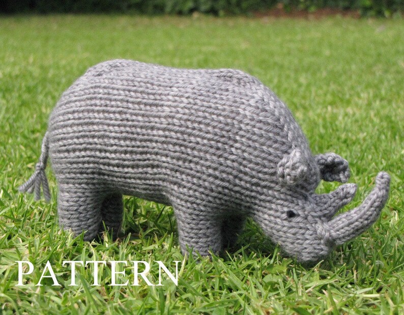 Rhino Knitting Pattern PDF Etsy