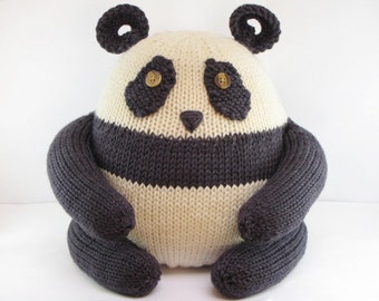 Mushu the Panda Pattern, knitting, amigurumi, waldorf