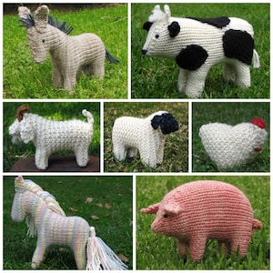 Farm Animals E-Book PDF, knitting, Instant Digital Download