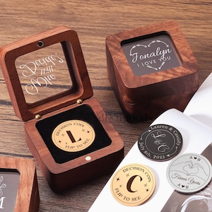 Personalisierte Entscheidung Münze Geschenke - Benutzerdefinierte Flip Münze Valentinstag Geschenk, Jahrestag Geschenk, Paare Flip Münze, Ideen Geschenk für Hochzeit