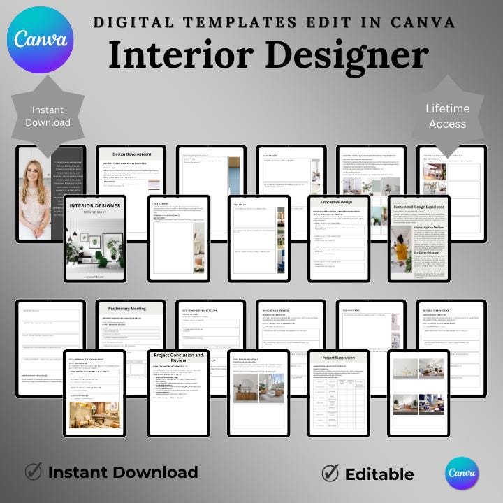 Interior Design Template, Interior Decorating Guide, Home Interior ...