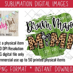 Drum Major Mimi, Band Grandma, Marching Band, DIGITAL IMAGE for Sublimation PNG, Jpeg, Halftime show, Cheetah, Leopard doodle letters