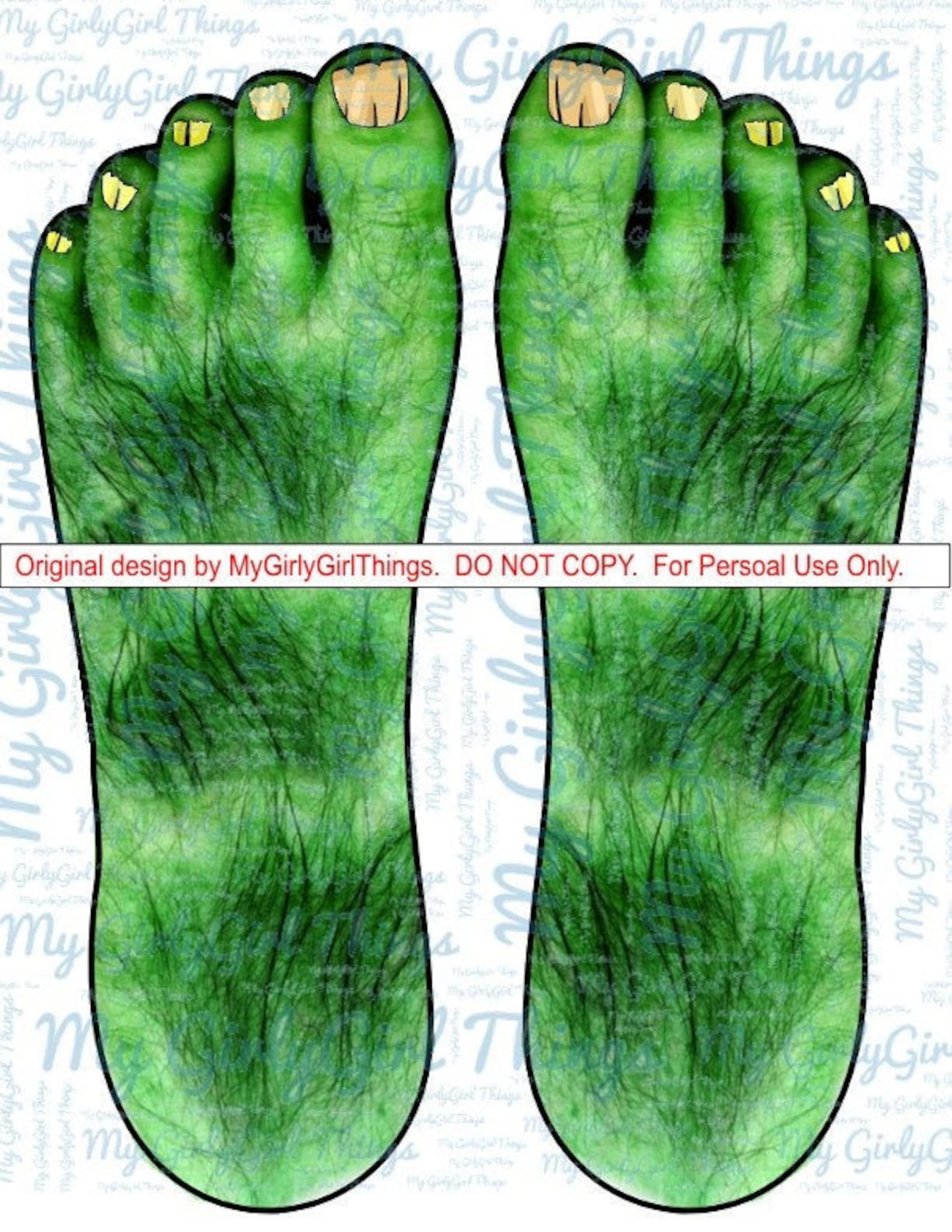 Ugly Feet Hairy Feet Monster Sock Sublimation Designs Etsy