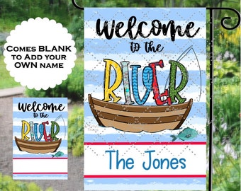 Welcome to the River Garden Flag sublimation design downloads, PNG, Digital Clipart- Add your own name
