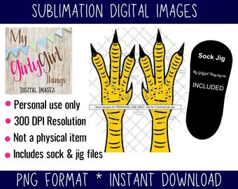 Chicken Feet socks png, Halloween sock digital download, Gross Sock sublimation designs downloads, PNG Digital Clipart