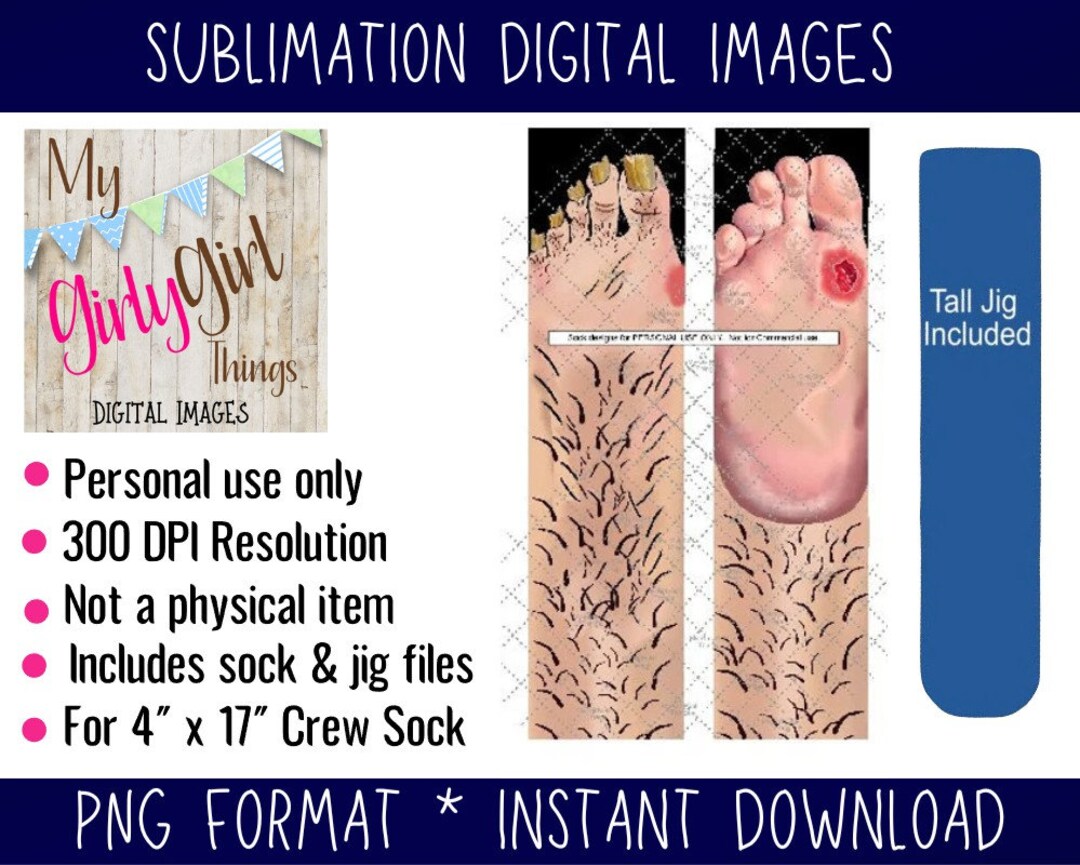 Cartoon Tall Ugly Feet, Hairy Feet, Fungus Toenail, Natural Skintone