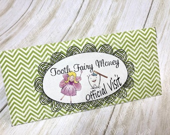 Envelope for Tooth Fairy Money PDF file Girl Tooth Fairy Envelope. Png, Jpeg, PDF Instant Download