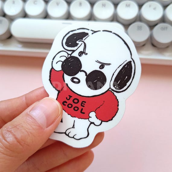 Snoopy Joe Cool Eyebrow Raised - Peanuts Funny Sticker - Etsy