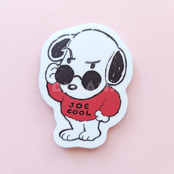 Snoopy Joe Cool Eyebrow Raised - Peanuts Funny Sticker - Etsy