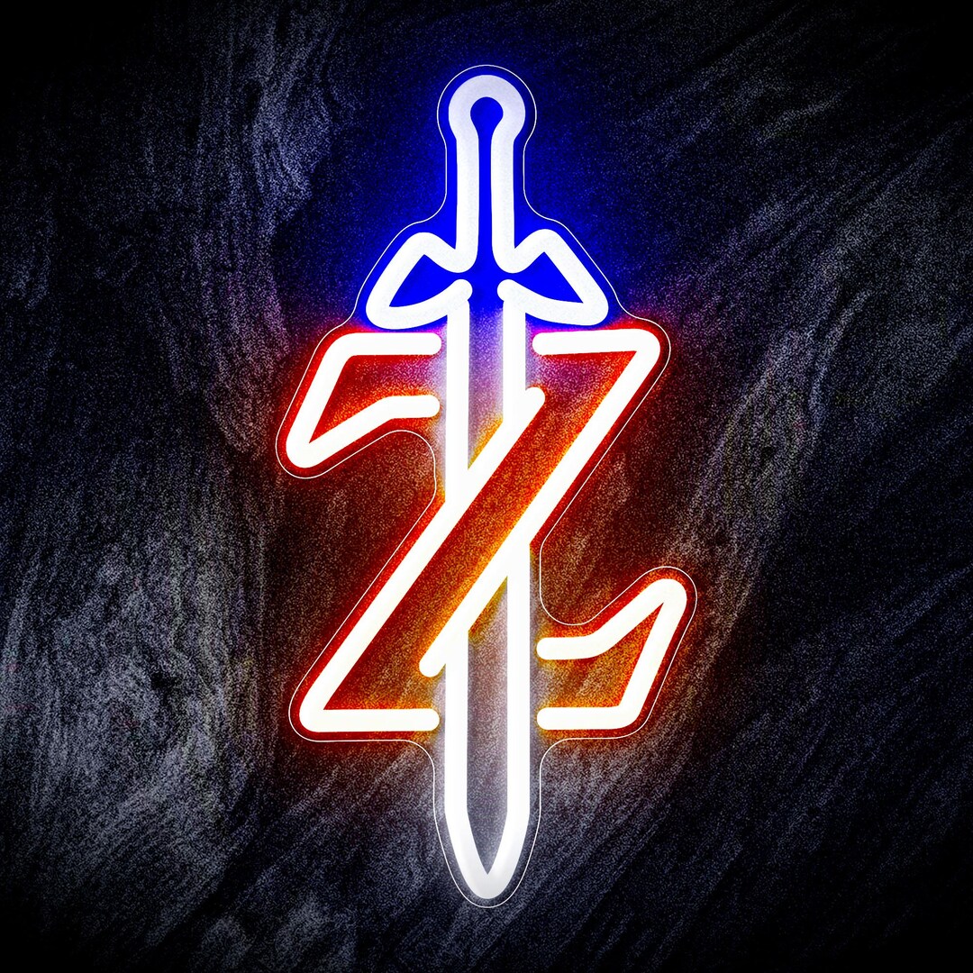 Led Master Sword Legend of Zelda Master Sword Neon LED Stripe Light Sign, Custom Game ...