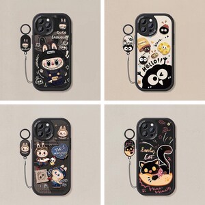 Personalisierte Labubu iPhone Hülle für 14/15/16/Pro/SE/X/XS/XR/7/8 Plus, mehrfarbig