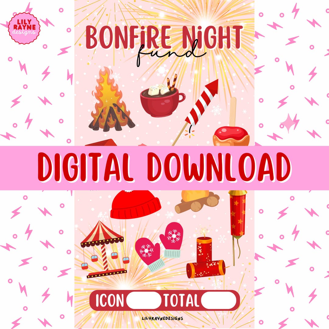 Bonfire Night Savings Tracker | DIGITAL DOWNLOAD - Etsy