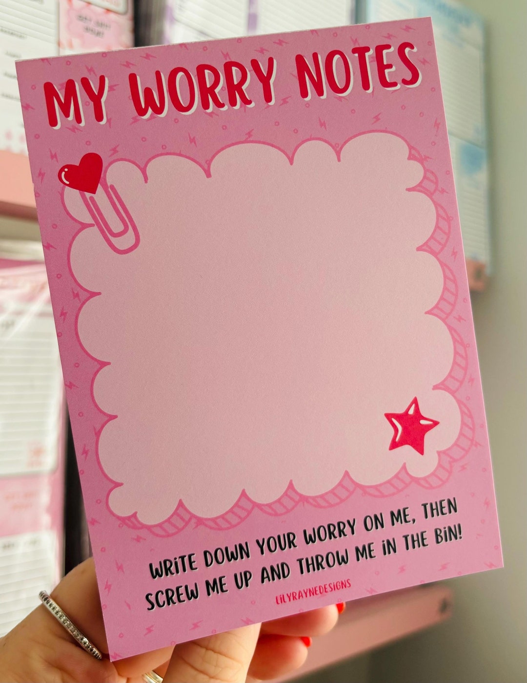 Worry Note Worry Notes | A6 Notepad | Anxiety - Etsy