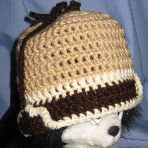 Mountaineer Hat in Tan, Cream and Brown 1-2 yr. image 5