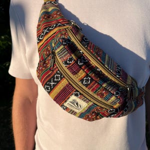 Handgemaakte Boho Festival Heuptas | Etnische Nepalese Heuptas | Crossbodytas voor Reizen & Dagelijks Gebruik | Hippie Heuptas