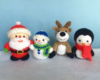 4 TINY WINTER FRIENDS Pdf Crochet pattern (English only)