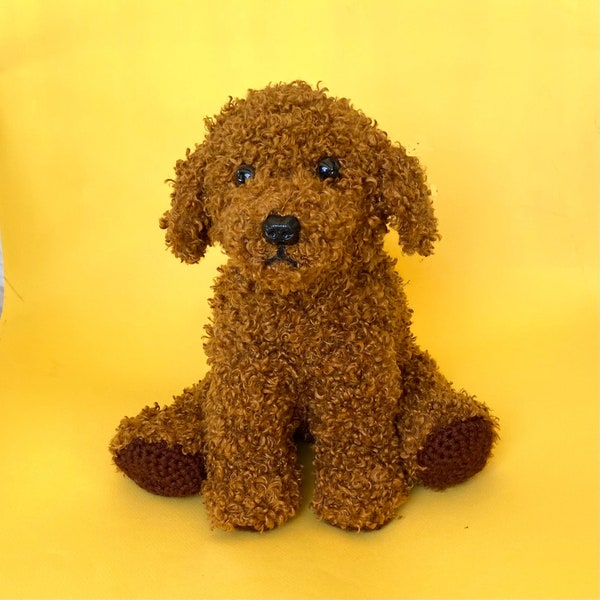 Patrón pdf CROCHETED LABRADOODLE CACHORRO (solo en inglés)