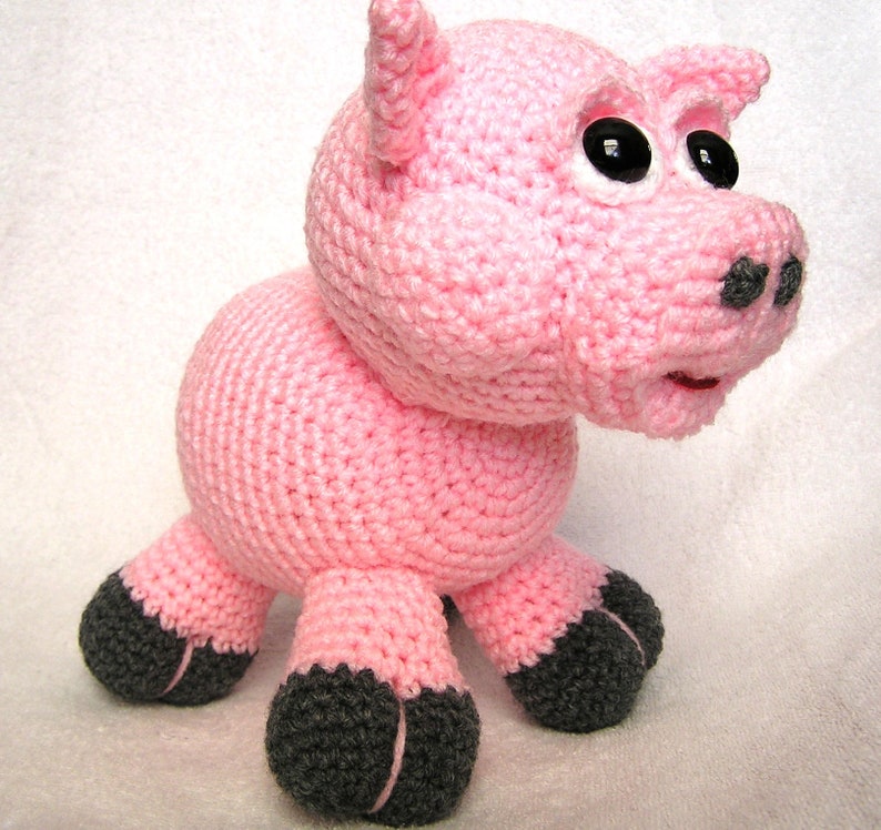 Patron au crochet PDF BÉBÉ COCHON Anglais seulement image 7