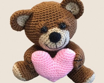 VALENTINE BEAR PDF crochet pattern