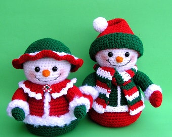 PDF Crochet Pattern Mr and Mrs WINTERS Snowmen (English only)