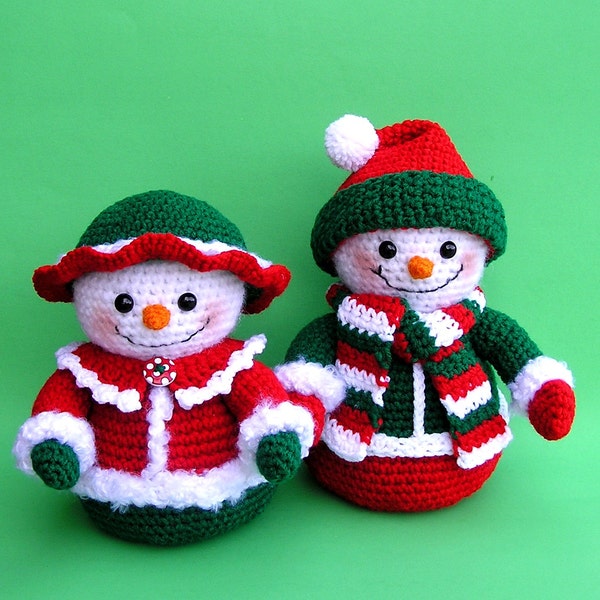 PDF Crochet Pattern Mr and Mrs WINTERS Snowmen (English only)