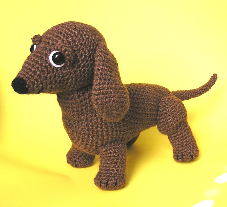 Pdf Crochet Pattern OSCAR the WEINER DOG English only image 1