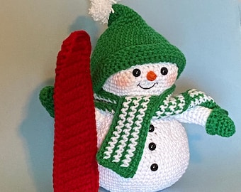 SNOWBOARDING SNOWMAN PDF Crochet Pattern (English only)
