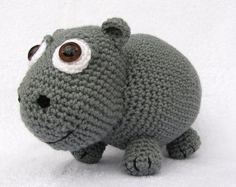 CROCHET PDF PATTERN Pudgy Little Hippo (English only)