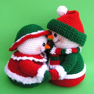 PDF Crochet Pattern Mr and Mrs WINTERS Snowmen English only image 5