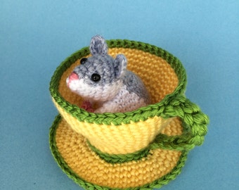 HAMSTER in TEA CUP Pdf Crochet Pattern (English only)