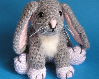 Pdf Crochet Pattern LITTLE GREY BUNNY (English only)