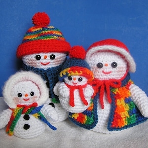 Pdf Crochet Pattern THE SNOW FAMILY (English only)