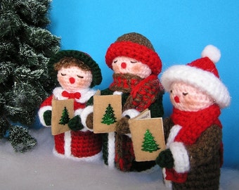 PDF Crochet Pattern CAROLING FAMILY (English only)