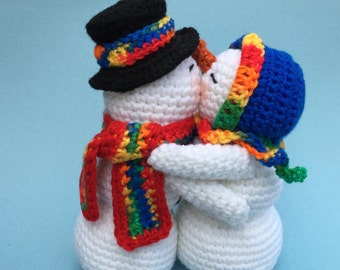 KISSING SNOWMEN PDF Crochet pattern (English only)