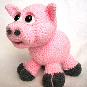 Patron au crochet PDF BÉBÉ COCHON Anglais seulement image 1