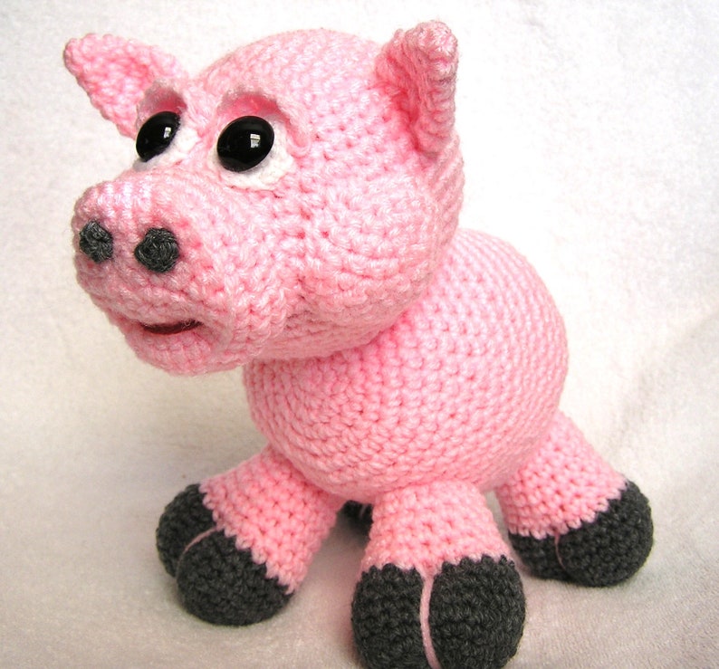 Patron au crochet PDF BÉBÉ COCHON Anglais seulement image 1