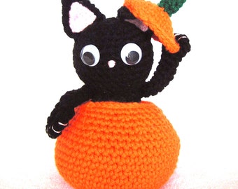 KITTY IN PUMPKIN Pdf Crochet Pattern