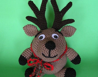 PDF Crochet Pattern PUDGY REINDEER (English only)