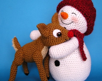 SNOWMAN and FAWN PDF crochet pattern (English only)