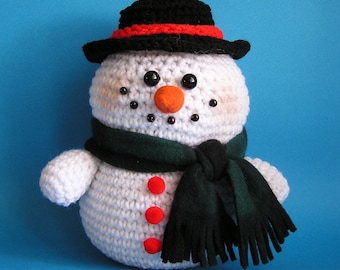 PDF Crochet pattern PUDGY SNOWMAN (English only)