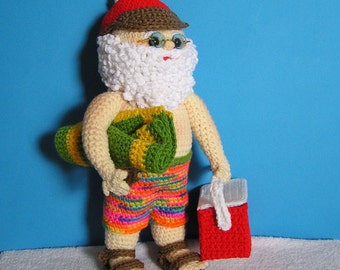 Pdf Crochet Pattern SANTA ON VACATION (English only)