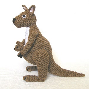 Crochet KANGAROO and BABY pattern English only image 1