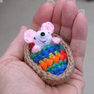 PDF Crochet Pattern TINY MOUSE in Walnut Shell English only image 3