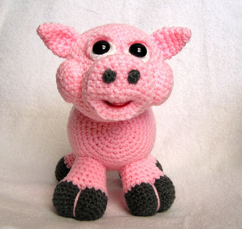 Patron au crochet PDF BÉBÉ COCHON Anglais seulement image 5