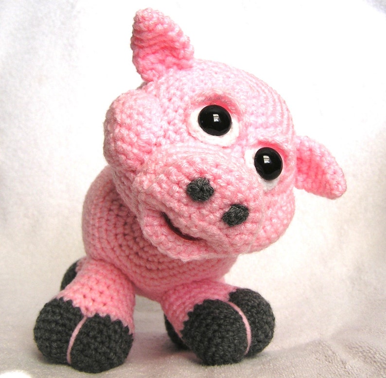 Patron au crochet PDF BÉBÉ COCHON Anglais seulement image 4