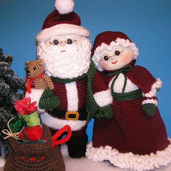 Patron de crochet Pdf MR et MRS SANTA (anglais seulement)