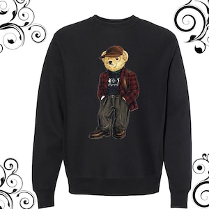 Beautiful teddy bear sweatshirt american teddy bear sweatshirt unisex dtf print teddy bear sweatshirt design teddy bear t-shirt