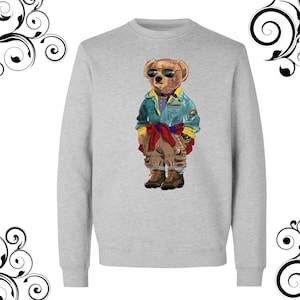 Beautiful teddy bear sweatshirt american teddy bear sweatshirt unisex dtf print teddy bear sweatshirt design teddy bear t-shirt
