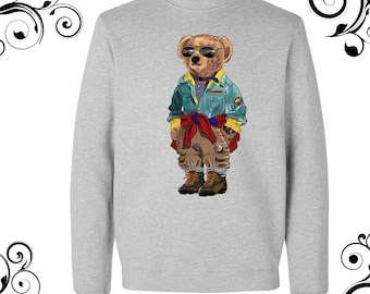 Beautiful teddy bear sweatshirt american teddy bear sweatshirt unisex dtf print teddy bear sweatshirt design teddy bear t-shirt