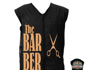 Professional Barbershop uniform barber vest salon uniform Hair Cutting Cape barber cape salon vest black barbershop jacket hairdressing cape